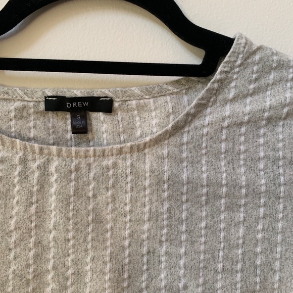 DREW Green/Gray Seersucker Top - Picture 3 of 4